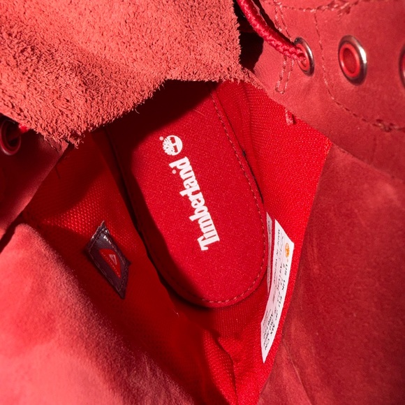 Timberland Bold Red Lace-Up Boots - Picture 9 of 10
